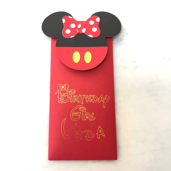 Personalized & Customized Disney Minnie Mouse Birthday Girl Gift Money Envelope - Picture 3 of 9
